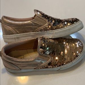 Girls Gap floppy sequin slip on sneakers